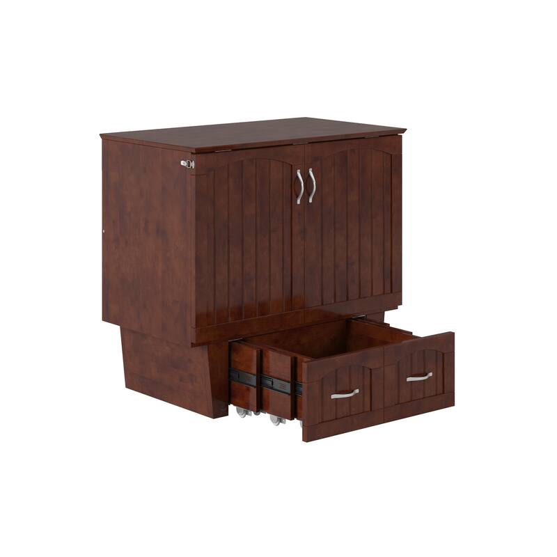 Sydney Twin Murphy Bed Chest with 6 inch Mattress