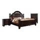 preview thumbnail 21 of 26, Vame Traditional Walnut Solid Wood 3-Piece Poster Bedroom Set by Furniture of America