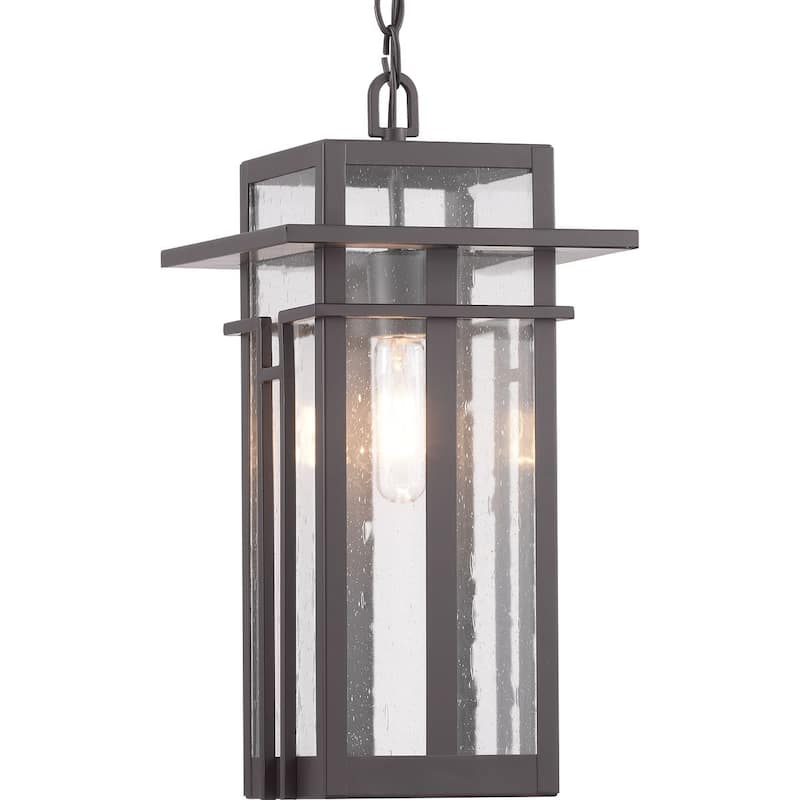 Boxwood Collection One-Light Hanging Lantern - 8.875 in x 8.875 in x 17.5 in - 8.875 in x 8.875 in x 17.5 in