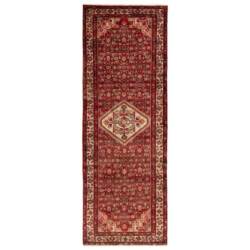 ECARPETGALLERY Hand-knotted Andelz Red Wool Rug - 3'5 x 10'0 - Red - 3'5 x 10'0