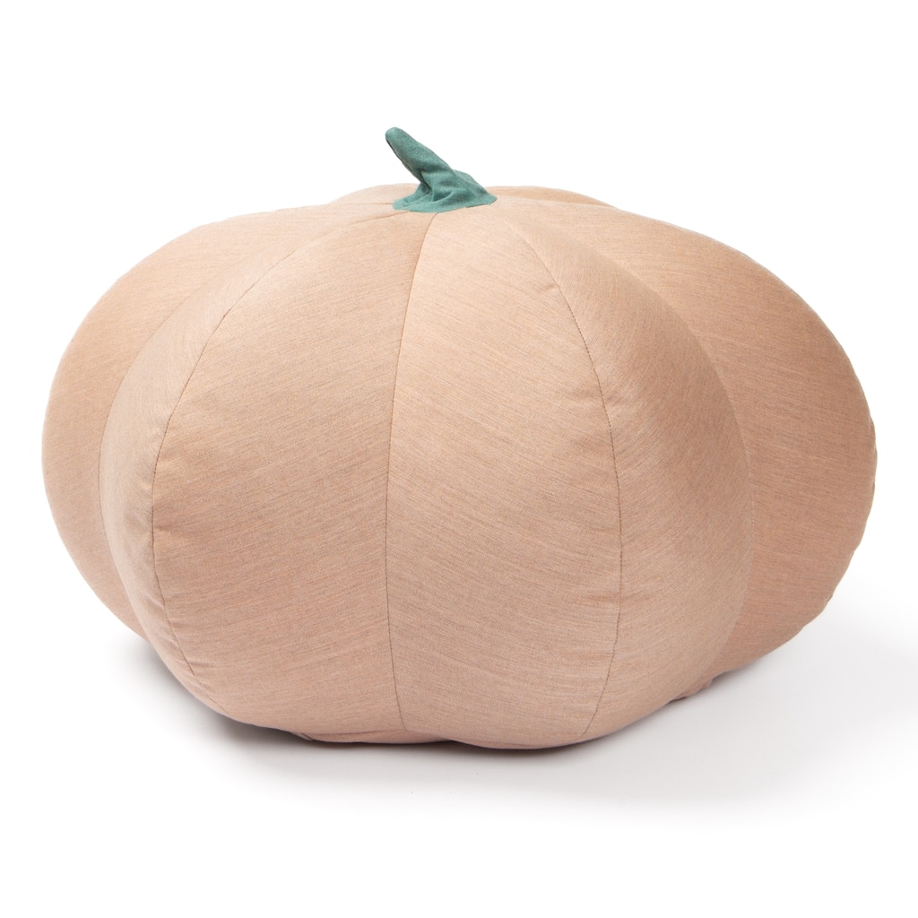 Pumpkin Fall Harvest Indoor Outdoor Pouf Ottoman - 24" - Pink