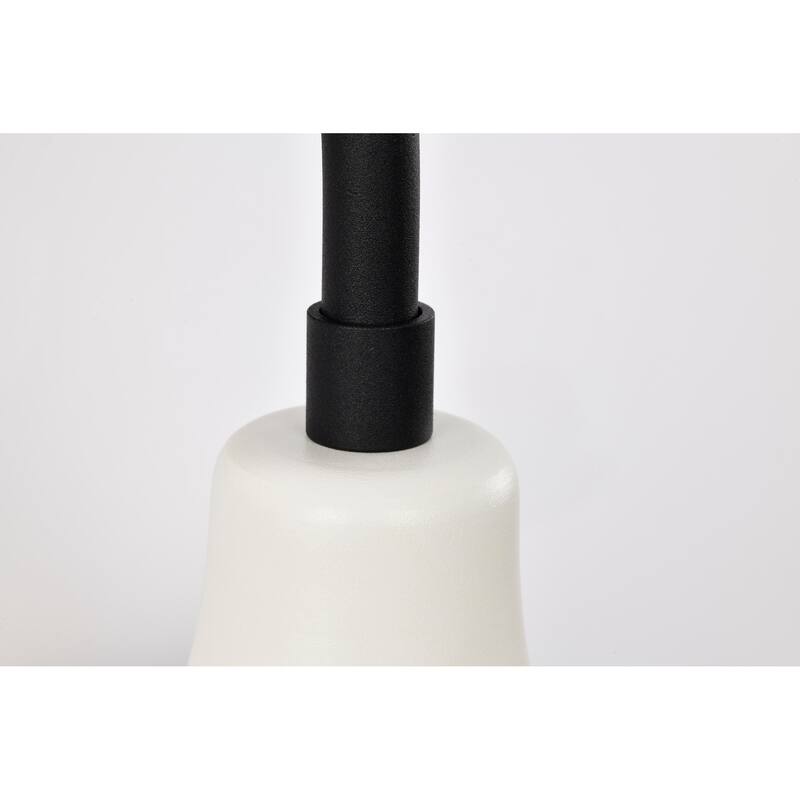 Morris Small Outdoor Lantern Black Finish White Shade