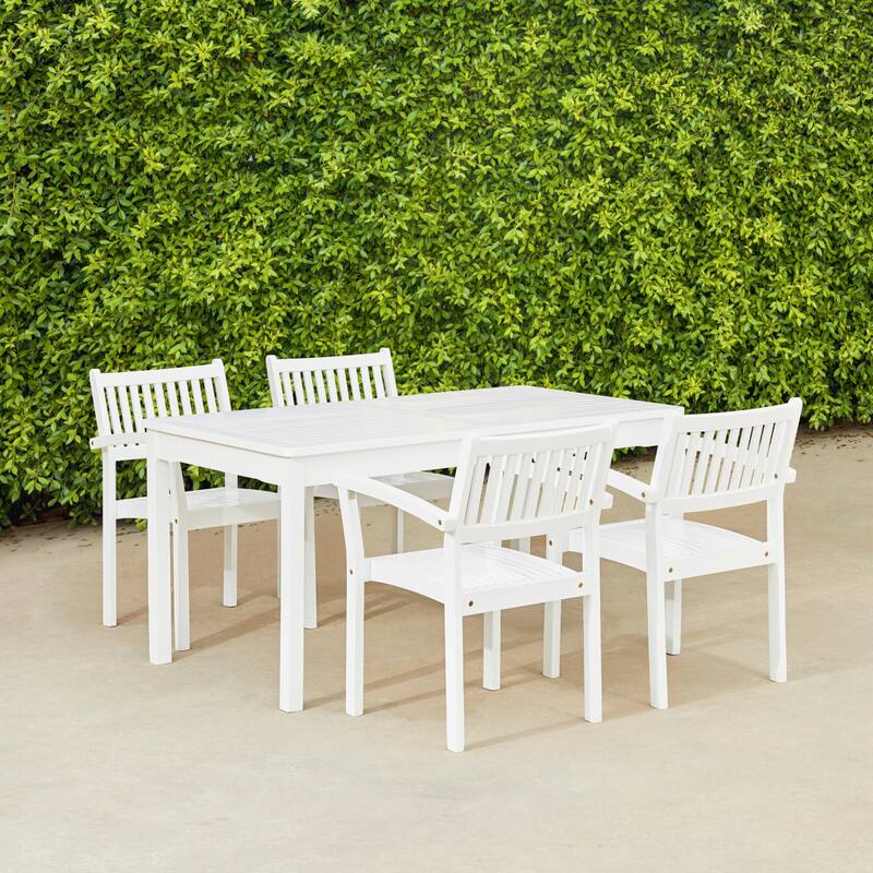 Caladesi Stackable Wood Dining Set