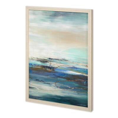 Geo Cache in Aqua Tones Framed Art Print
