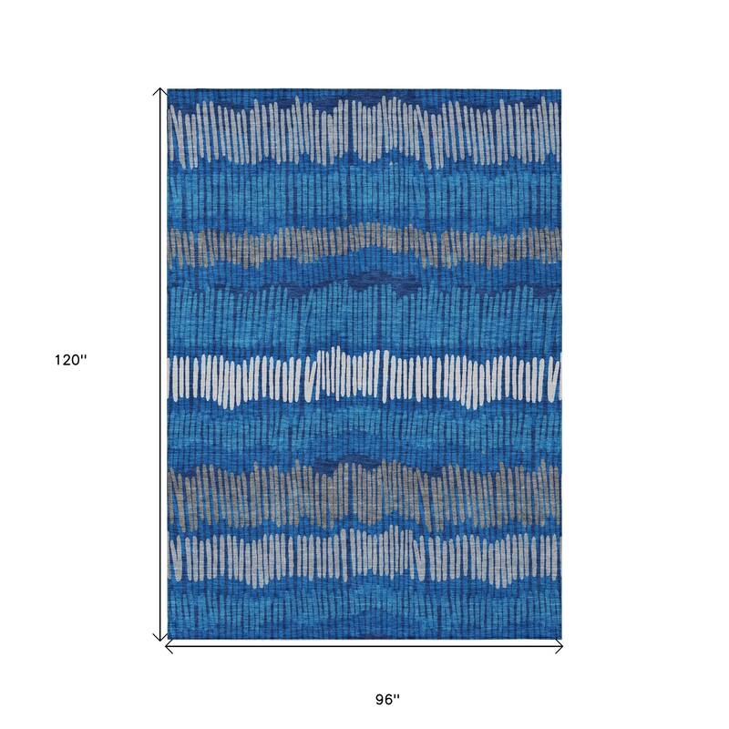 HomeRoots Striped Transitional Rectangle Outdoor Rug