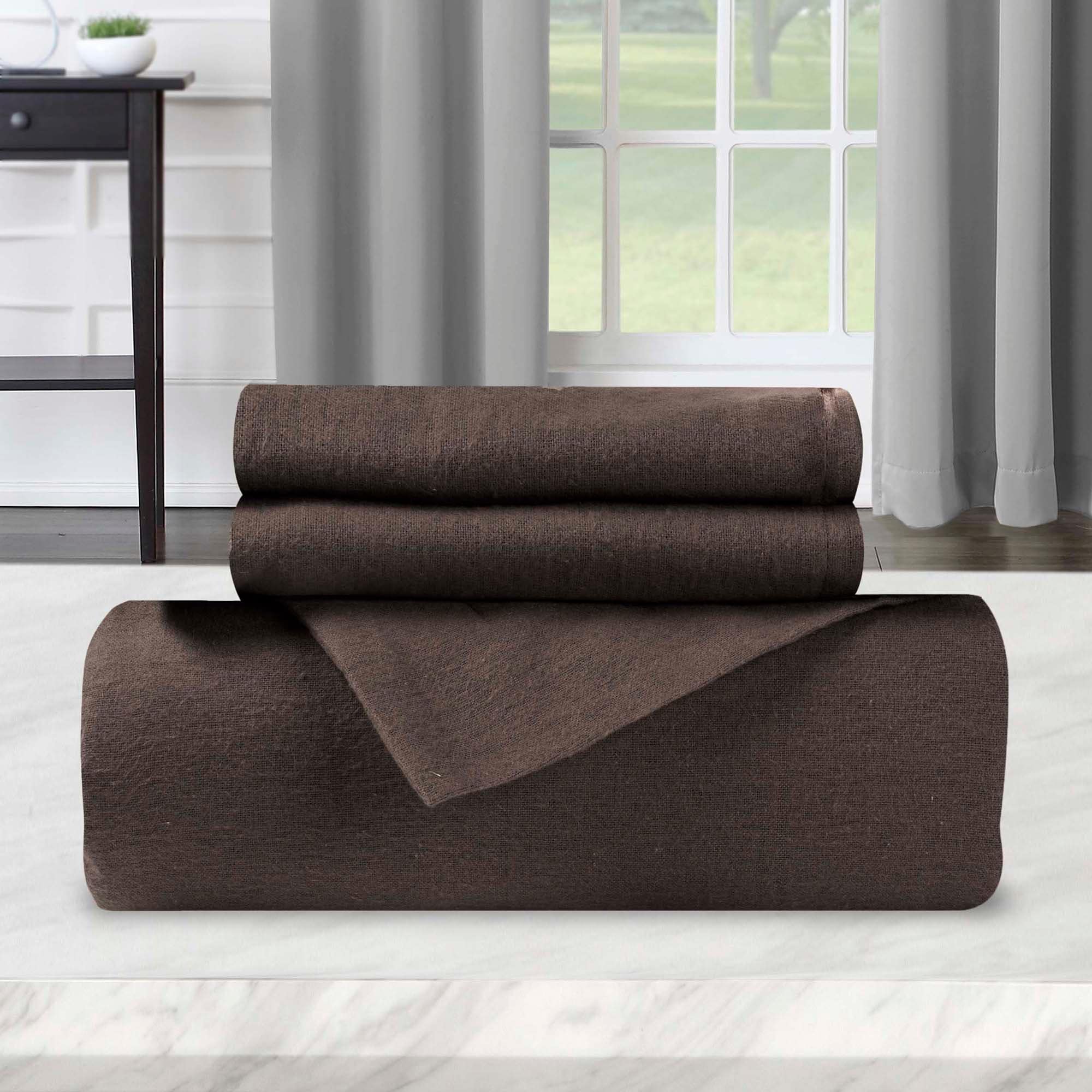 Superior Classic Solid Flannel Cotton Duvet Cover Set - Picture 15 of 45