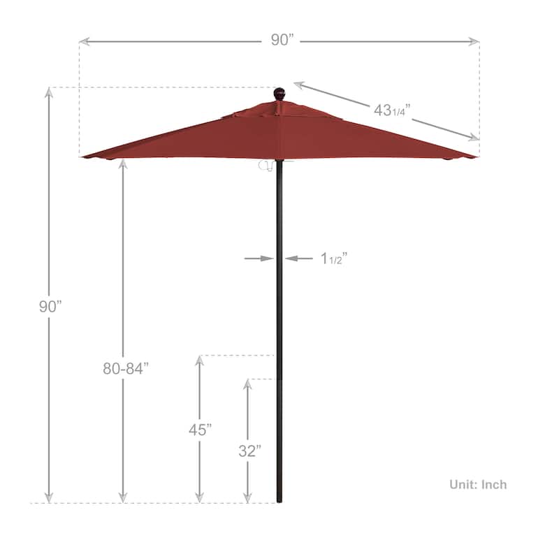 California Umbrella 7.5' Venture Series Patio Umbrella, Bronze Aluminum Pole Fiberglass Ribs Push Lift, Sunbrella Cilantro