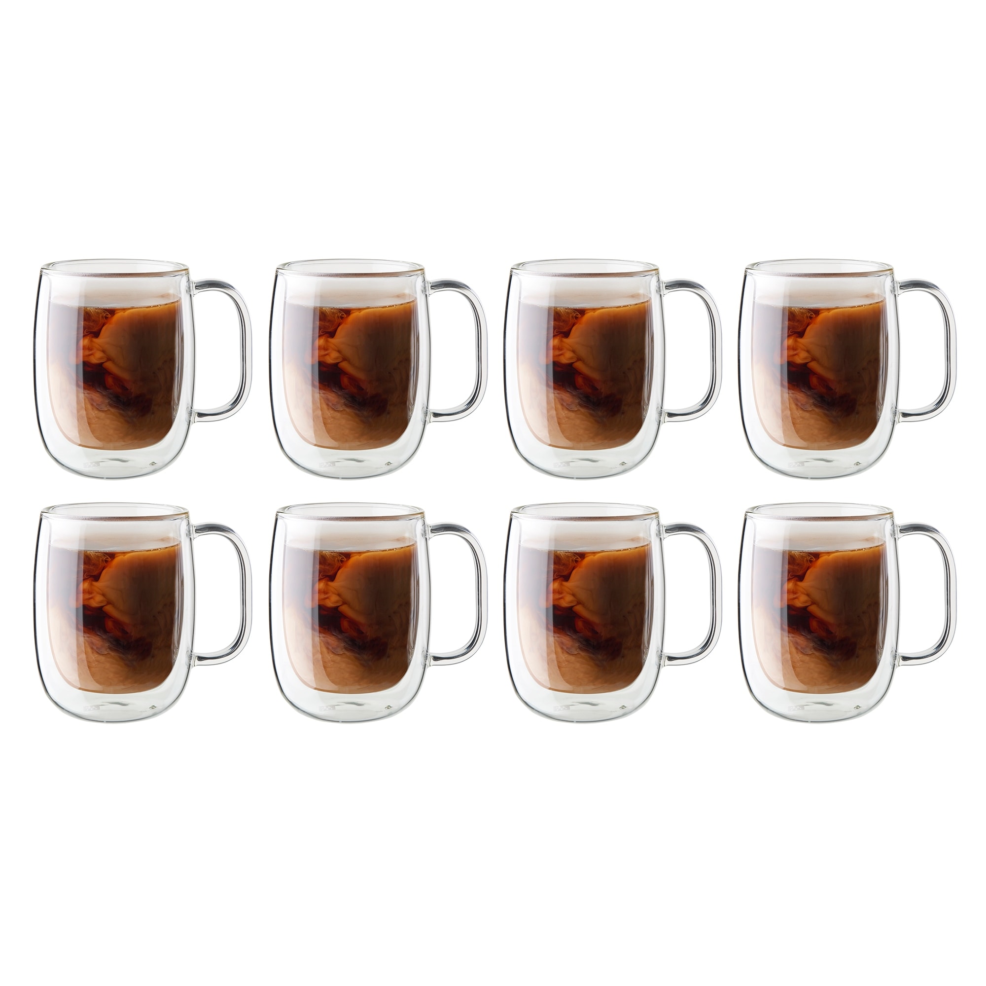 ZWILLING Sorrento Plus 8-pc Double-Wall Glass Coffee Mug Set - 8