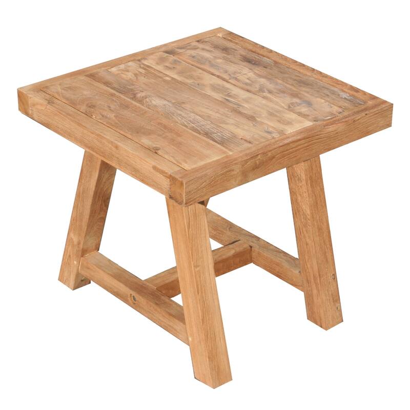 Chic Teak Recycled Teak Wood Square End Table