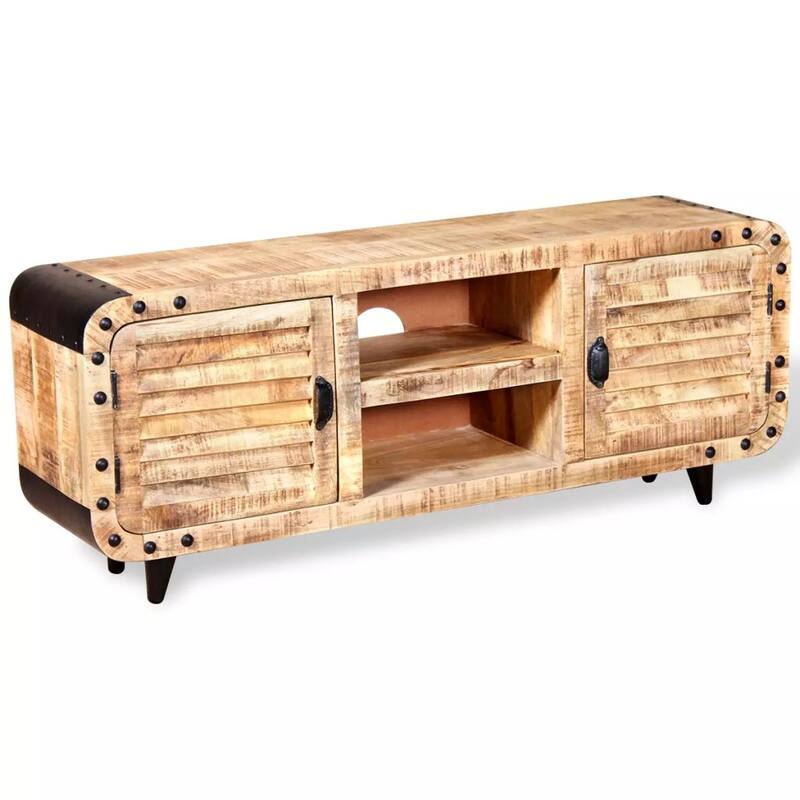vidaXL TV Stand Rough Mango Wood 47.2"x11.8"x19.7"