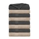 preview thumbnail 26 of 28, Luxurious Cotton 600 GSM Highly Absorbent Bath Towels by Ample Decor - Pack of 8 Beige - Gray
