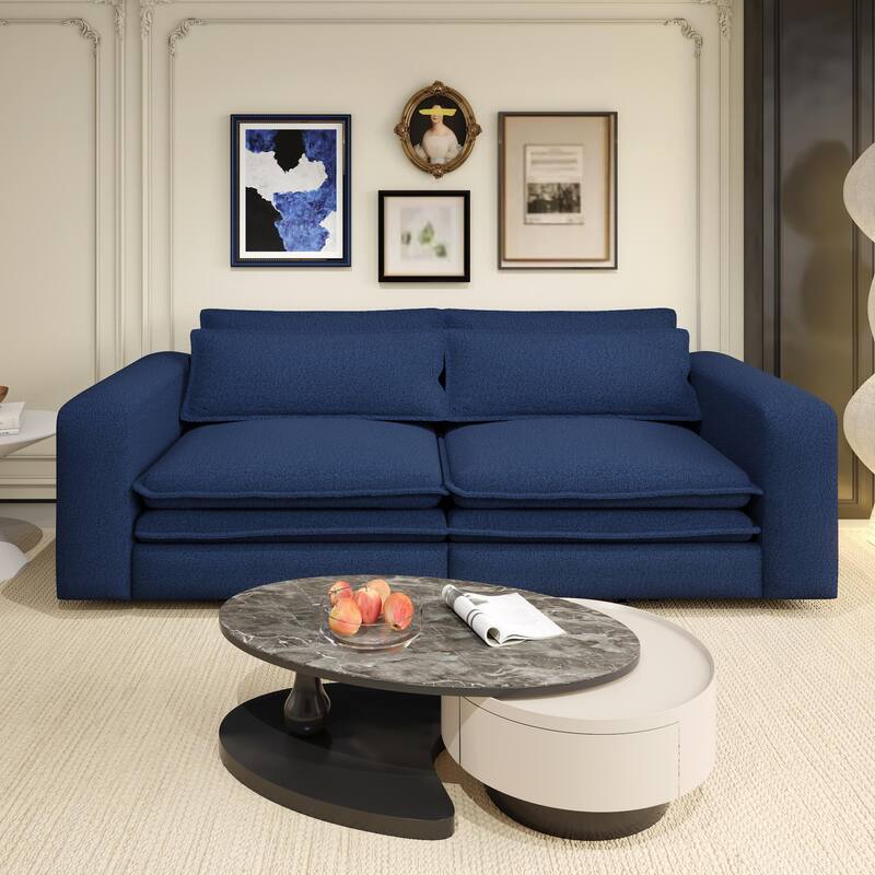 GDFStudio - Teddy 93" 3-in-1 Convertible Sleeper Sofa with 2 Lumbar Pillows