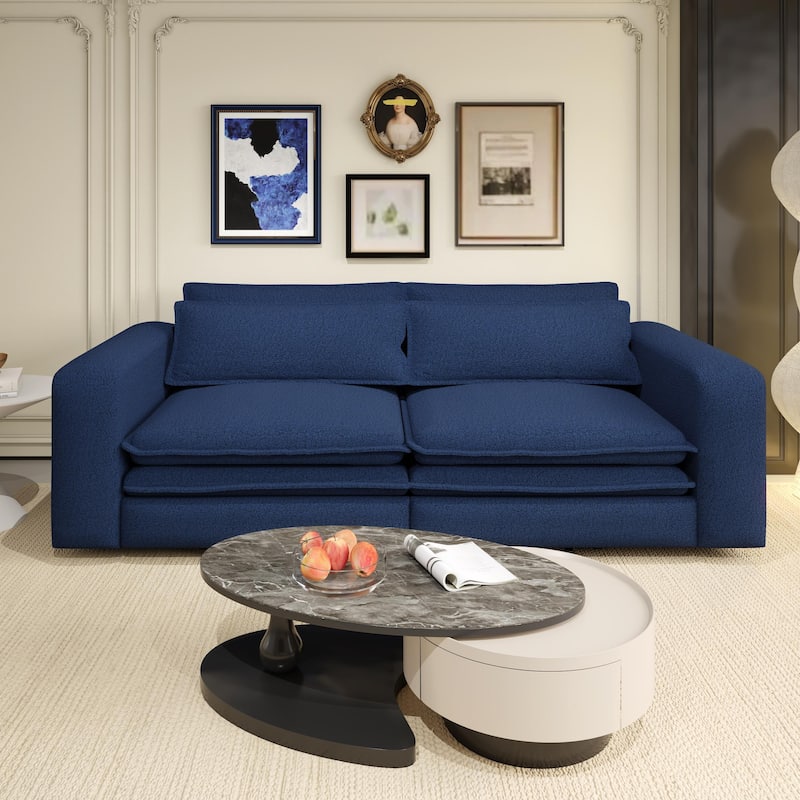 Homy Casa Pull-Out Sofa Bed, 2-in-1 Convertible Sleeper Couch