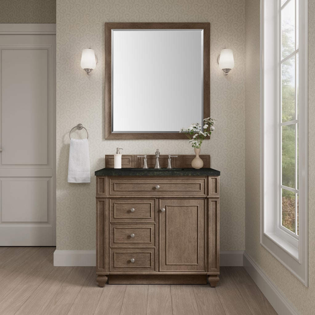 James Martin Vanities Bristol 36" Single Vanity, Whitewashed Walnut