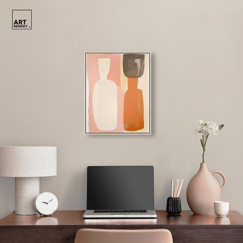 Pink Meets Clay II Canvas by Art Remedy