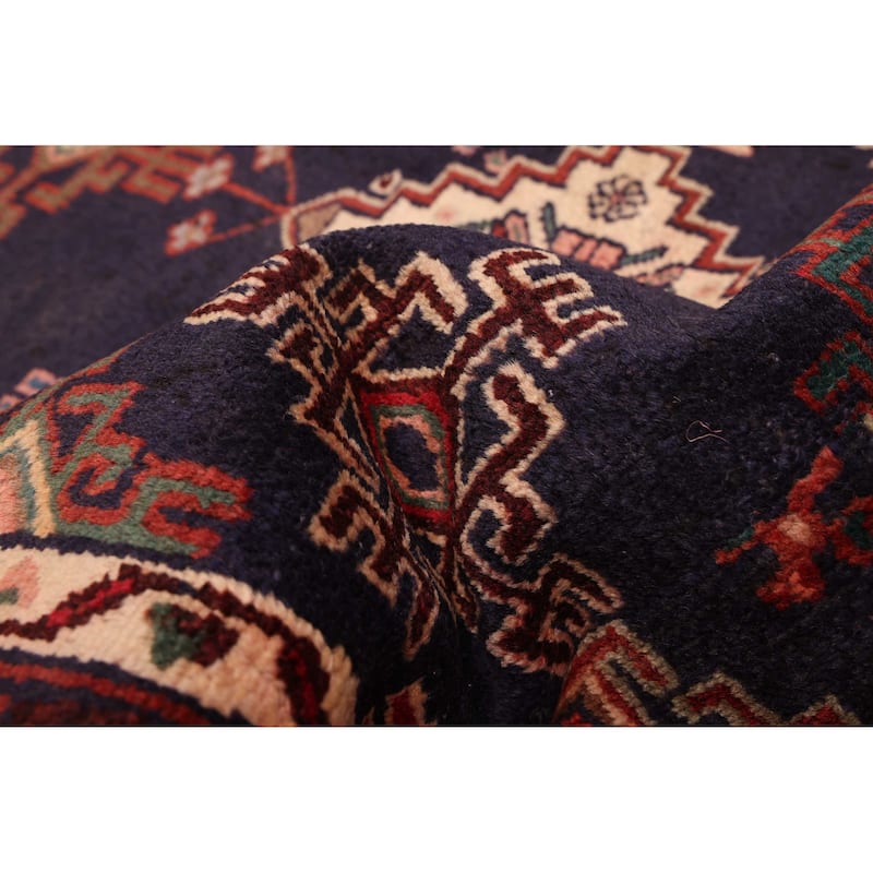 ECARPETGALLERY Hand-knotted Andelz Navy Wool Rug - 3'3 x 8'6