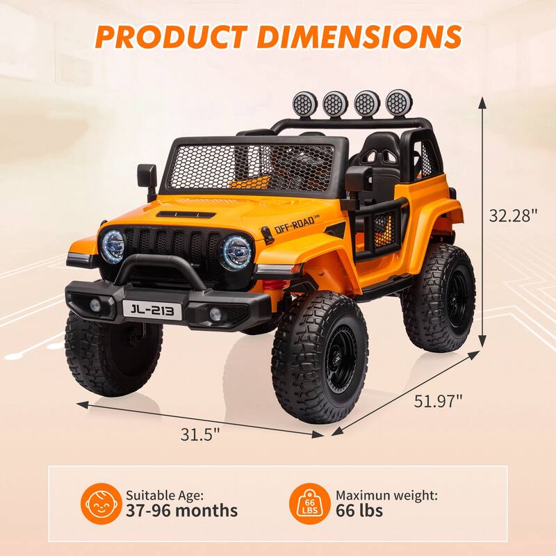 24V 2-Seater Switchable Electric Ride on Car Toy Truck for Kids Best Gift