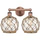 Option Antique Copper / Clear Glass with Brown Rope