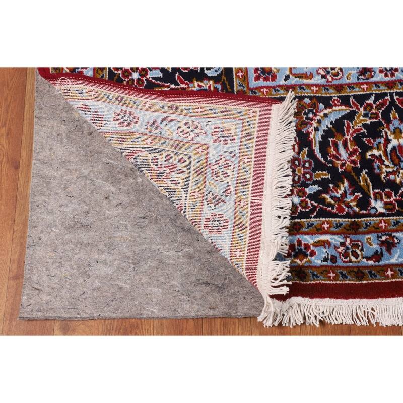 Red Floral Kashan Turkish Area Rug Home Decor Machine-Made Carpet - 9'9" x 13'4"