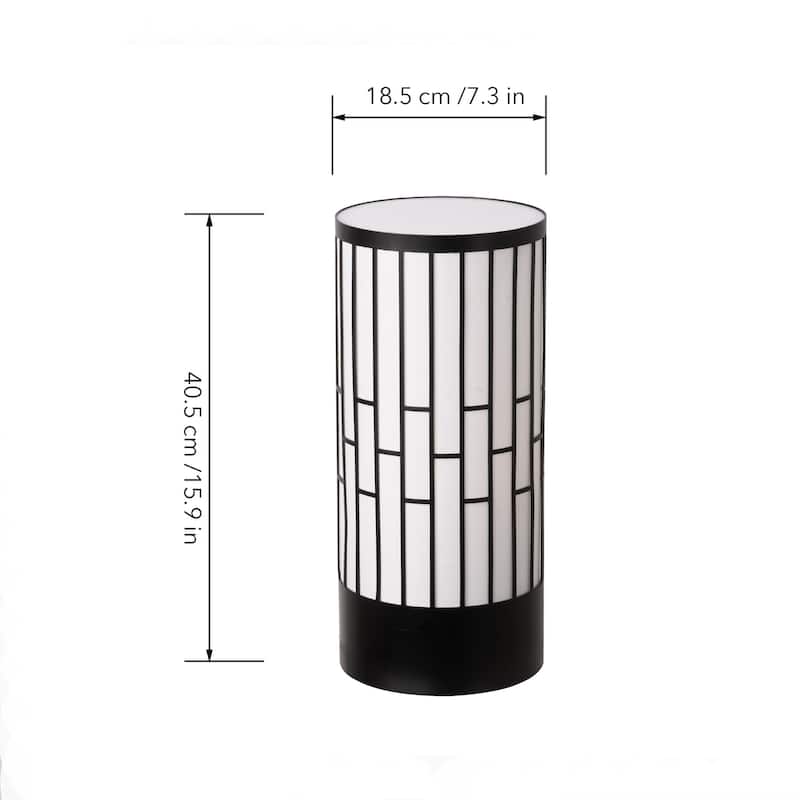Japandi 15.9" Cylinder Table Lamp with 3-Color - 15.9 in H