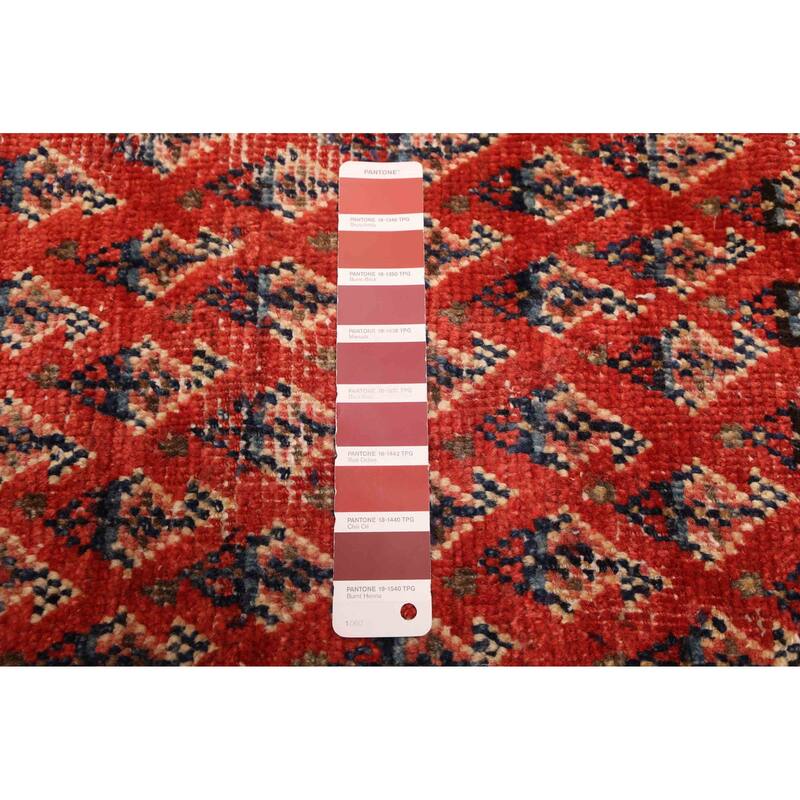 ECARPETGALLERY Hand-knotted Andelz Red Wool Rug - 3'4 x 7'11