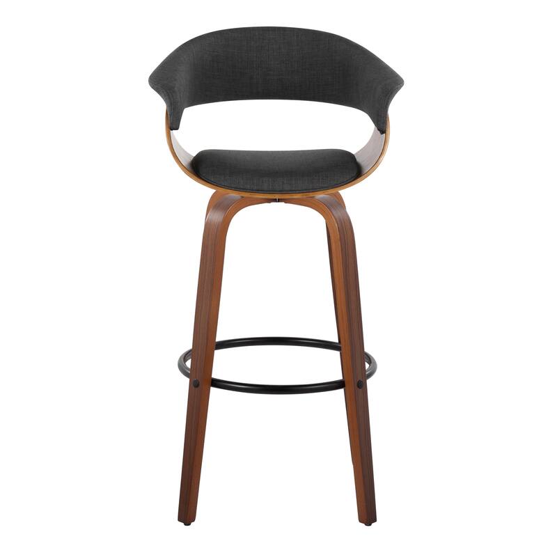 Carson Carrington Sauda 30" Fixed-Height Bar Stool with Bent Wood Legs (Set of 2)