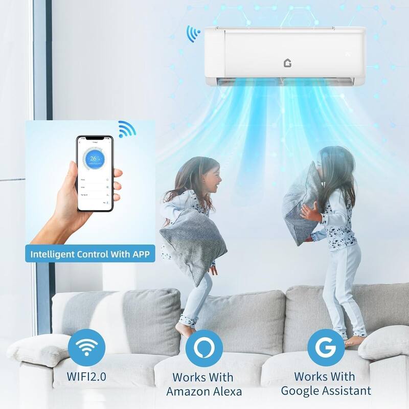 21 SEER2 18000 BTU Mini Split Air Conditioner & Heater, WiFi Enabled - N/A