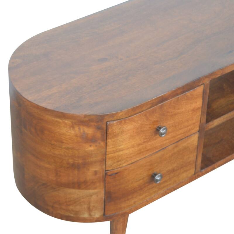 Modern TV Stand with Wood Feet, Entertainment Center with Large Storage Drawers