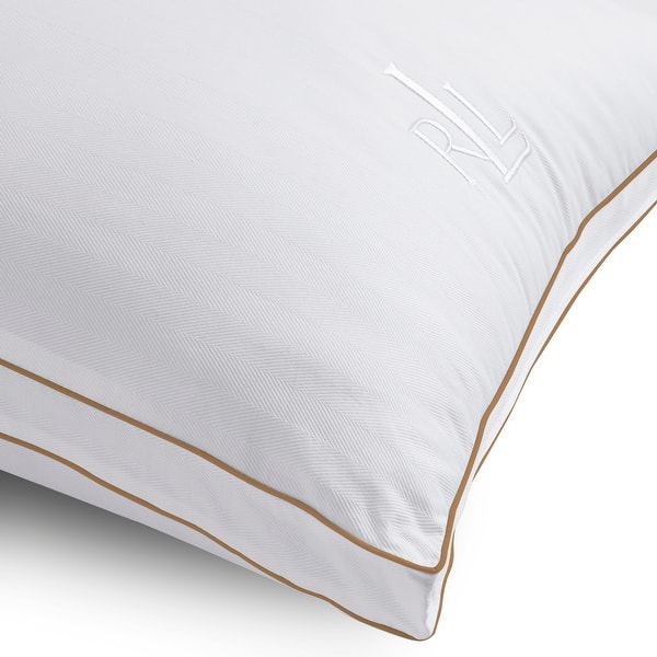 Lauren Ralph Lauren Lawton Firm Density Pillow - White/Camel Cord - On Sale  - Overstock - 30951527