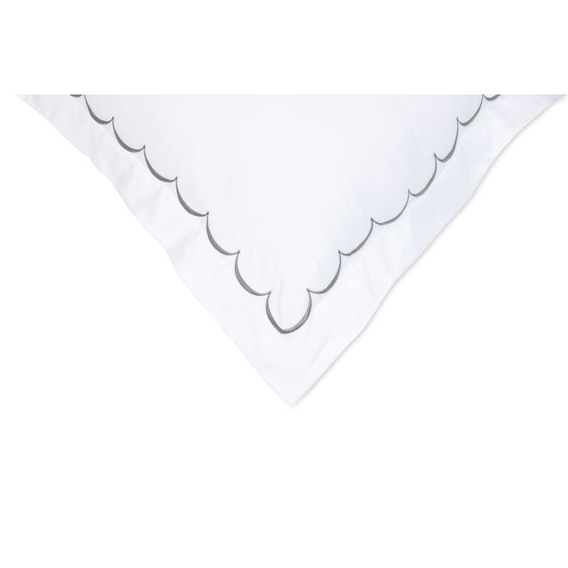 Home Sweet Home Collection 600TC Cotton Scallop Embroidery Pillowcase OR Euro Sham Set