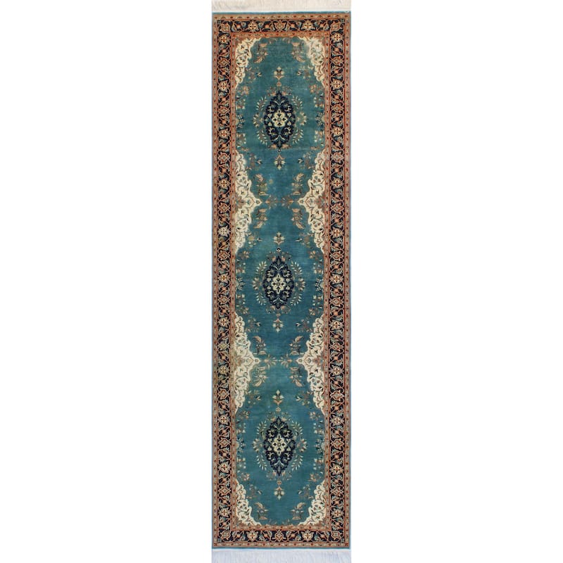 Distressed Basira Blue-Grey/Navy Runner - 2'6" x 10'0"
