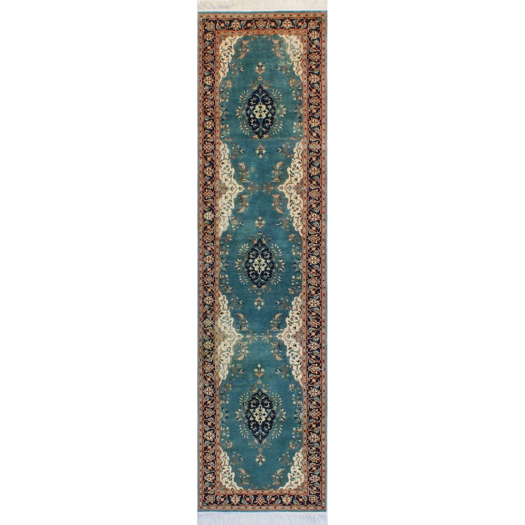 Distressed Basira Blue-Grey/Navy Runner - 2'6" x 10'0"