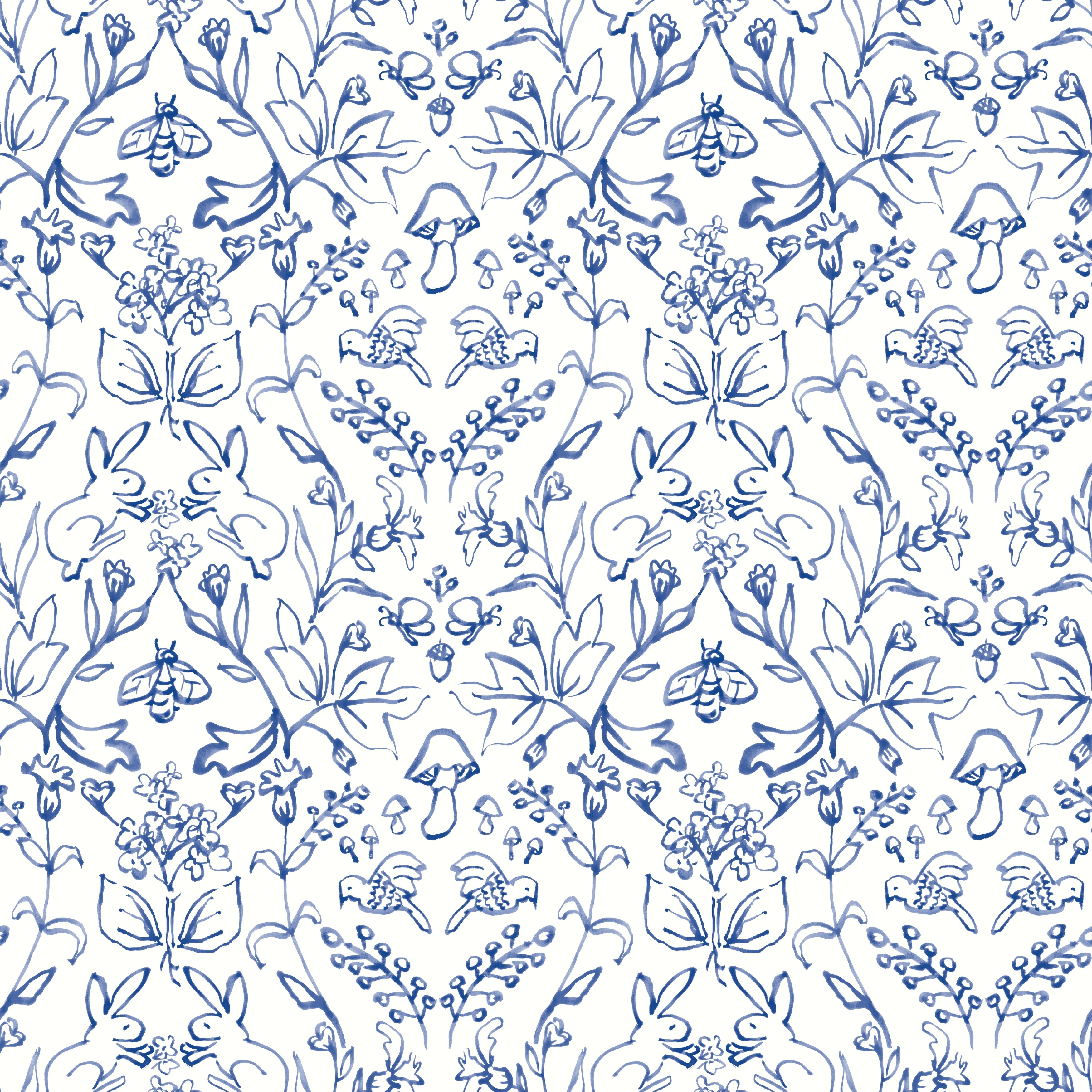 RoomMates Meadow Blue Peel and Stick Wallpaper