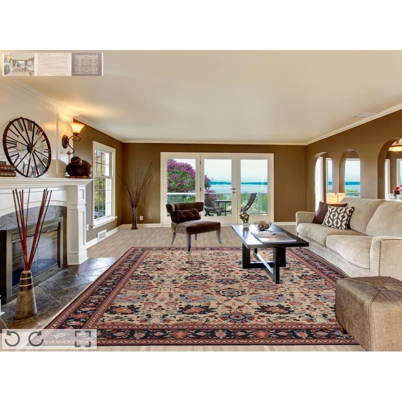 Sultanabad Ziegler Turkish Oriental Area Rug Hand-knotted Wool Carpet - 9'9" x 13'0"