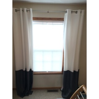 Shop Kendall Color Block Grommet Curtain Panel Free