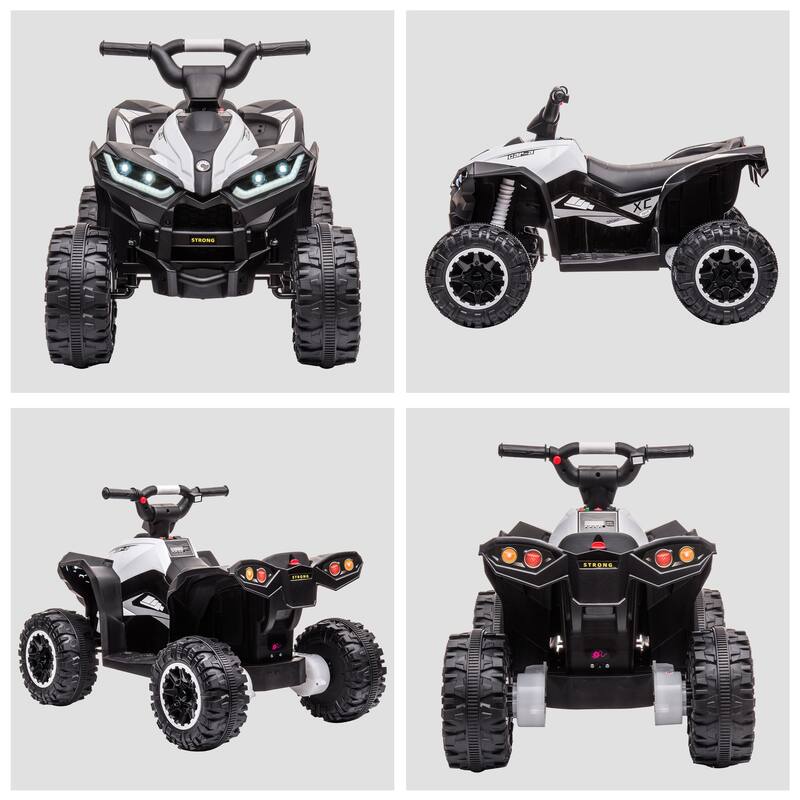 12V Kids ATV Quad Car with Four Wheeler for Kids with Wear-Resistant Wheels, Music, Electric Ride-on ATV for Ages 3+ Years Old