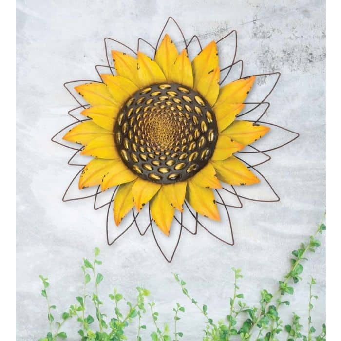 Giant Rustic Flower Stake - Yellow