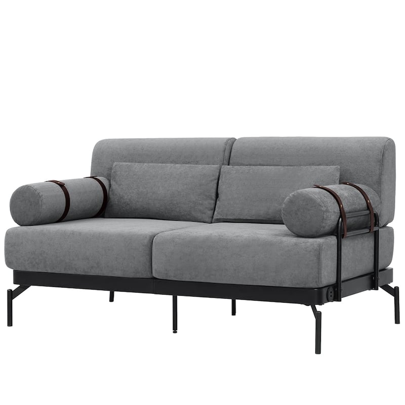 59 Inch Sofa Couch 2-Seater Sofa with Flexible USB Ports