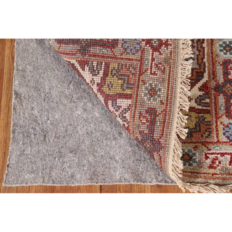 Grey Traditional Heriz Serapi Oriental Area Rug Handmade Wool Carpet - 2'0"x 3'0"