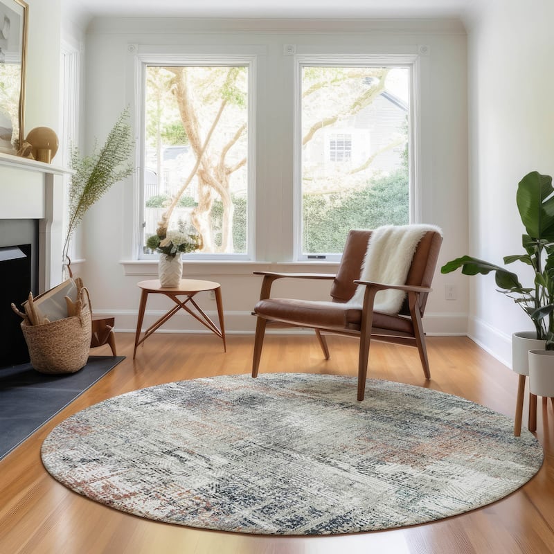 Premium Washable Super Soft Modern Imprints Mayfield Rug - Taupe - 8' x 8'