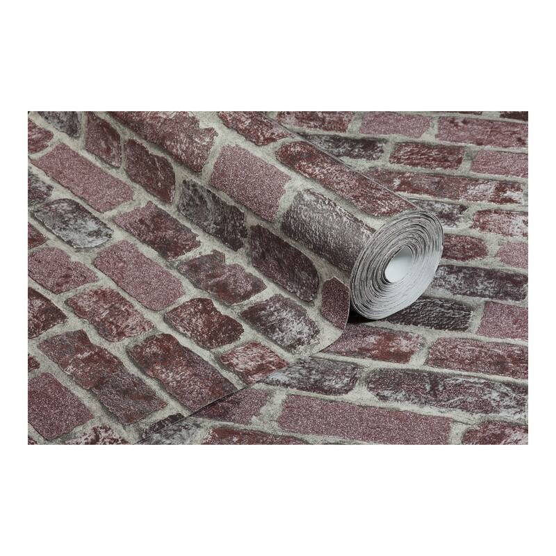 Brewster Baker Street Red Brick Wallpaper - 20.5 x 396 x 0.025
