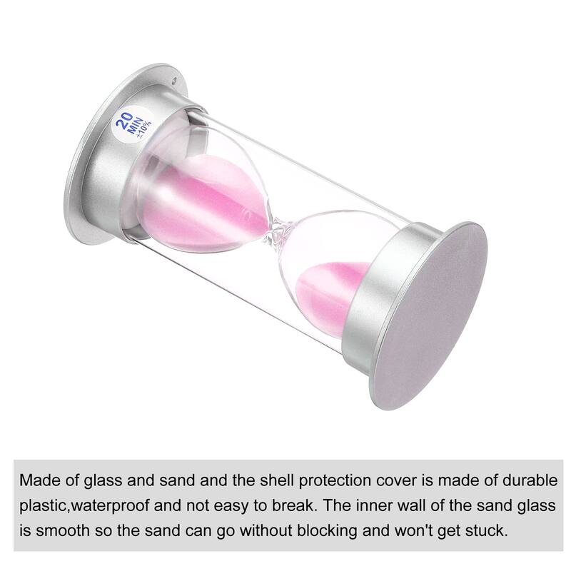 20 Minute Sand Timer, Sandy Clock Count Down Sand Glass, Pink Sands
