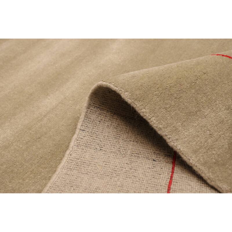 ECARPETGALLERY Hand Loomed Kashkuli Gabbeh Sage Wool Rug - 4'7 x 6'5