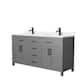 Option Dark Gray, Black Trim, Carrara Cultured Marble Top