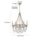 preview thumbnail 7 of 8, Farmhouse 6-Light Empire Wagon Wheel Chandelier for Dining Living Room - D25.5'' x H97.5''