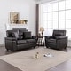 preview thumbnail 3 of 52, Morden Fort Upholstered Living Room Set chair , Loveseat,2 Pieces, Faux Leather