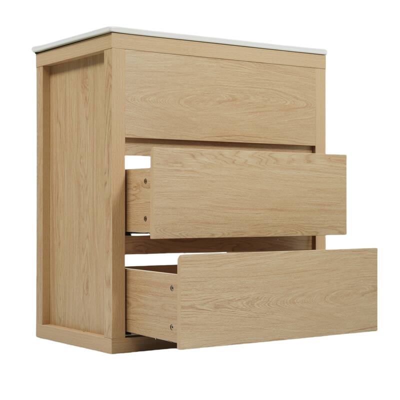 30"/60" Bathroom Vanity Set, Freestanding Bathroom Vanity Cabinet with Ceramic Sink Basin & Drawers