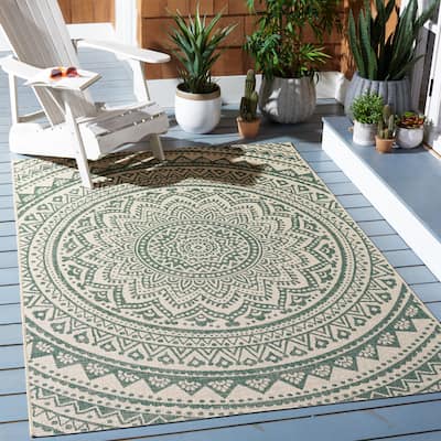 SAFAVIEH Courtyard Utako Indoor/ Outdoor Waterproof Patio Backyard Rug