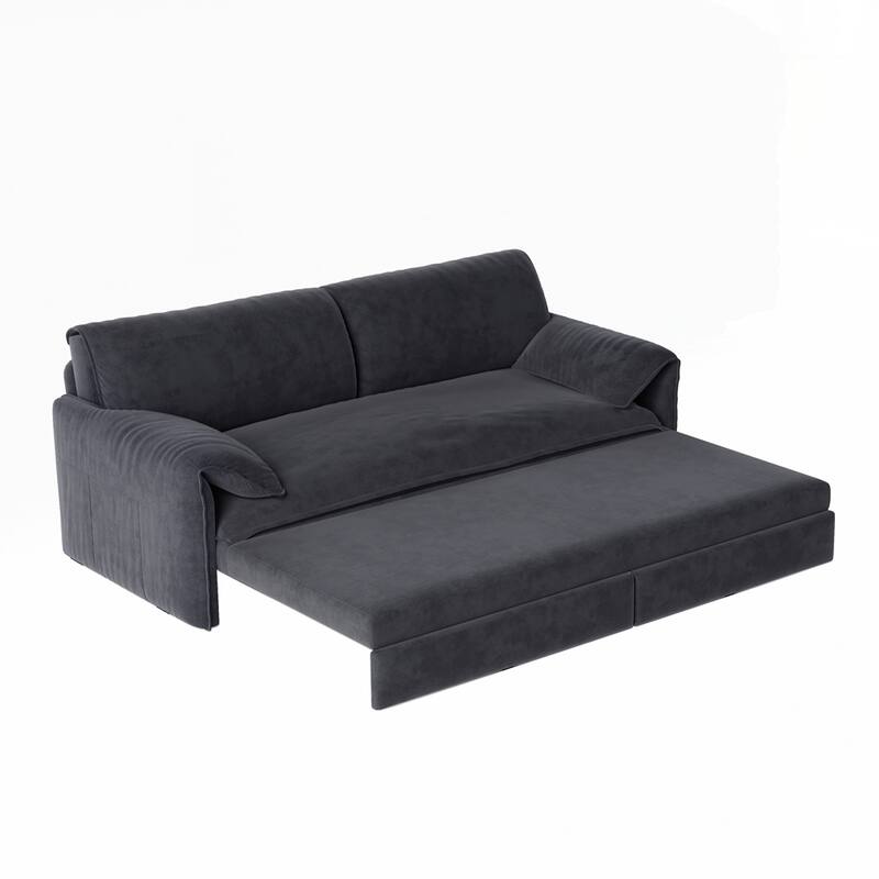 Convertible Sleeper Sofa Multi-Functional Velvet Loveseat Bed