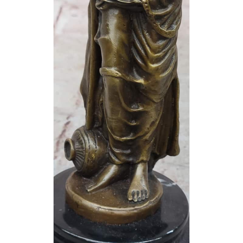 Classical Bronze Lady Sculpture – Elegant Woman Figurine On Marble Base